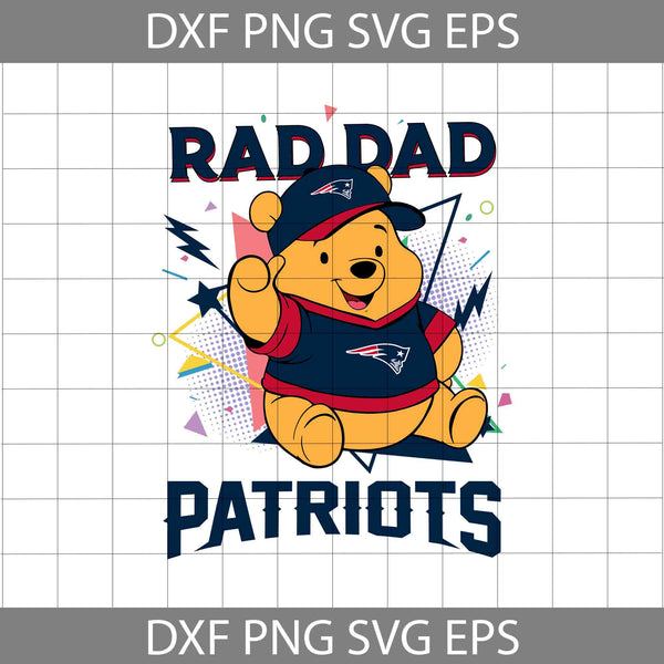 Bear Rad Dad Svg, Father's Day Svg, Football Svg, Cartoon Svg, Cricut File, Clipart, Svg, Png, Eps, Dx