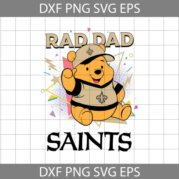 Bear Rad Dad Svg, Father's Day Svg, Football Svg, Cartoon Svg, Cricut File, Clipart, Svg, Png, Eps, Dxf