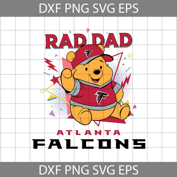 Bear Rad Dad Svg, Father's Day Svg, Football Svg, Cartoon Svg, Cricut File, Clipart, Svg, Png, Eps, Dxf