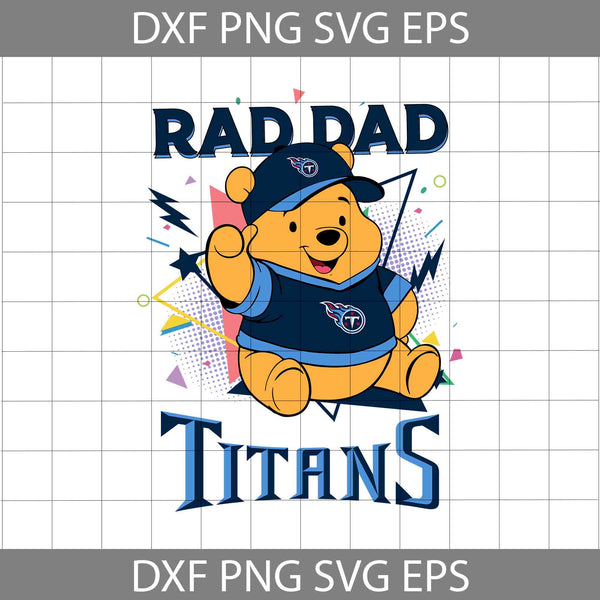 Bear Rad Dad Svg, Father's Day Svg, Football Svg, Cartoon Svg, Cricut File, Clipart, Svg, Png, Eps, Dxf