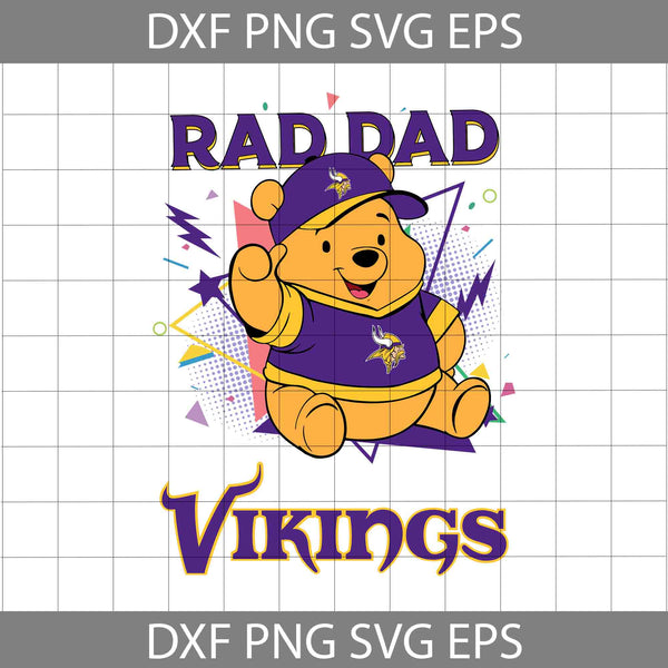 Bear Rad Dad Svg, Father's Day Svg, Football Svg, Cartoon Svg, Cricut File, Clipart, Svg, Png, Eps, Dxf