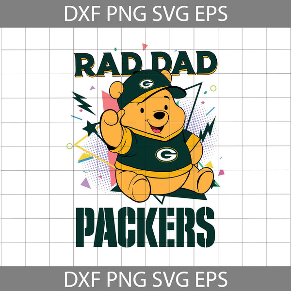 Bear Rad Dad Svg, Father's Day Svg, Football Svg, Cartoon Svg, Cricut File, Clipart, Svg, Png, Eps, Dxf