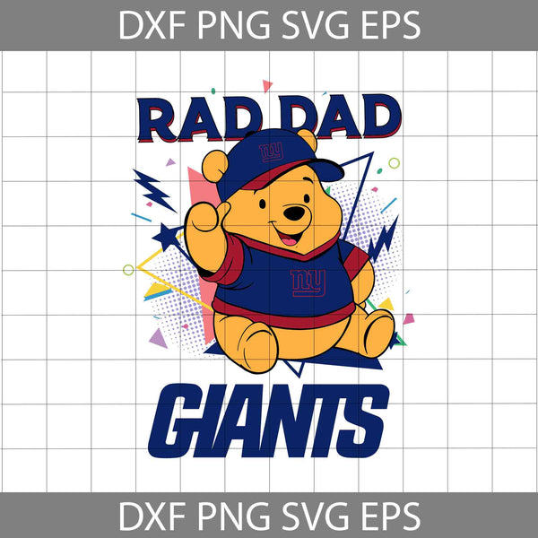 Bear Rad Dad Svg, Father's Day Svg, Football Svg, Cartoon Svg, Cricut File, Clipart, Svg, Png, Eps, Dxf