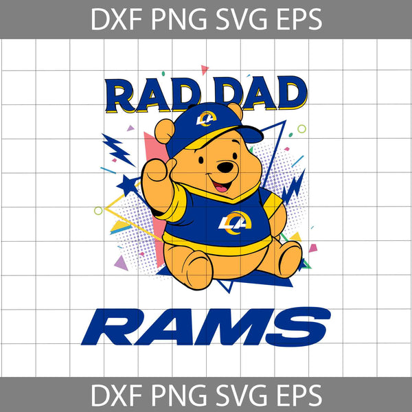 Bear Rad Dad Svg, Father's Day Svg, Football Svg, Cartoon Svg, Cricut File, Clipart, Svg, Png, Eps, Dxf