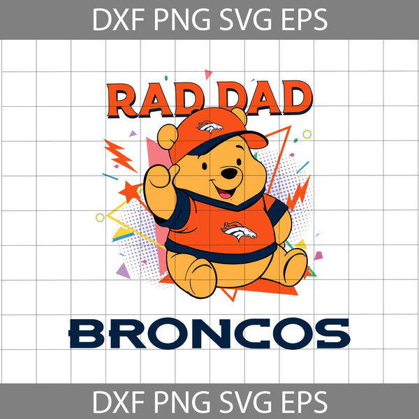 Bear Rad Dad Svg, Father's Day Svg, Football Svg, Cartoon Svg, Cricut File, Clipart, Svg, Png, Eps, Dxf