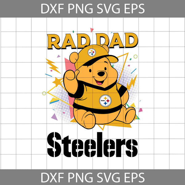 Bear Rad Dad Svg, Father's Day Svg, Football Svg, Cartoon Svg, Cricut File, Clipart, Svg, Png, Eps, Dxf