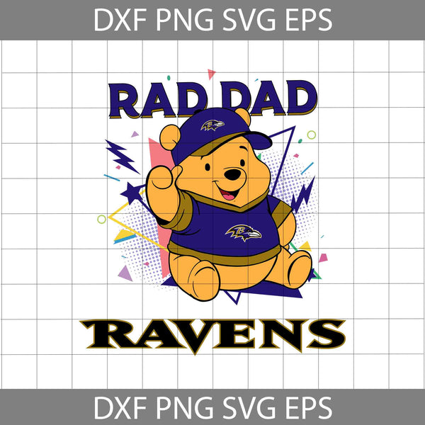Bear Rad Dad Svg, Father's Day Svg, Football Svg, Cartoon Svg, Cricut File, Clipart, Svg, Png, Eps, Dxf