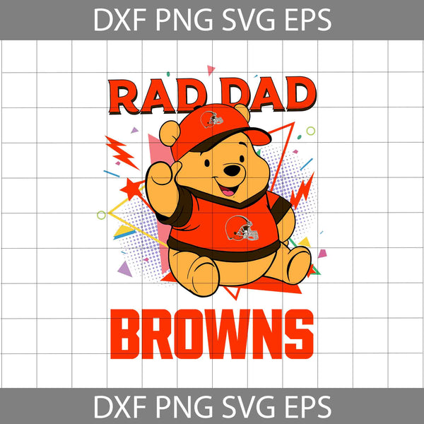 Bear Rad Dad Svg, Father's Day Svg, Football Svg, Cartoon Svg, Cricut File, Clipart, Svg, Png, Eps, Dxf