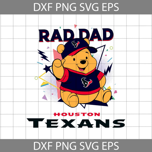 Bear Rad Dad Svg, Father's Day Svg, Football Svg, Cartoon Svg, Cricut File, Clipart, Svg, Png, Eps, Dxf
