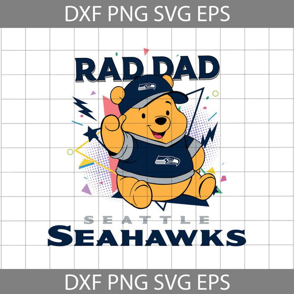 Bear Rad Dad Svg, Father's Day Svg, Football Svg, Cartoon Svg, Cricut File, Clipart, Svg, Png, Eps, Dxf