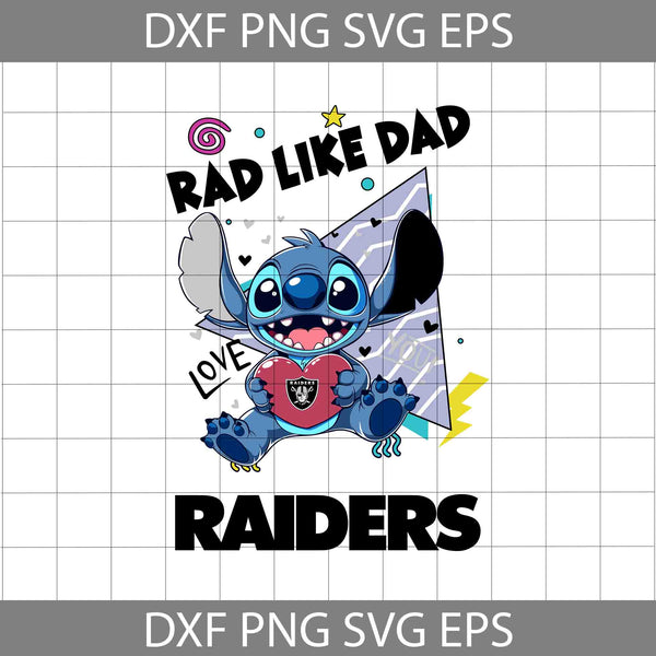 Love Rad Like Dad Svg, Father's Day Svg, Football Svg, Cartoon Svg, Cricut File, Clipart, Svg, Png, Eps, Dxf