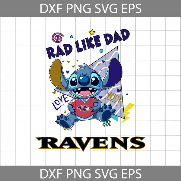 Love Rad Like Dad Svg, Father's Day Svg, Football Svg, Cartoon Svg, Cricut File, Clipart, Svg, Png, Eps, Dxf