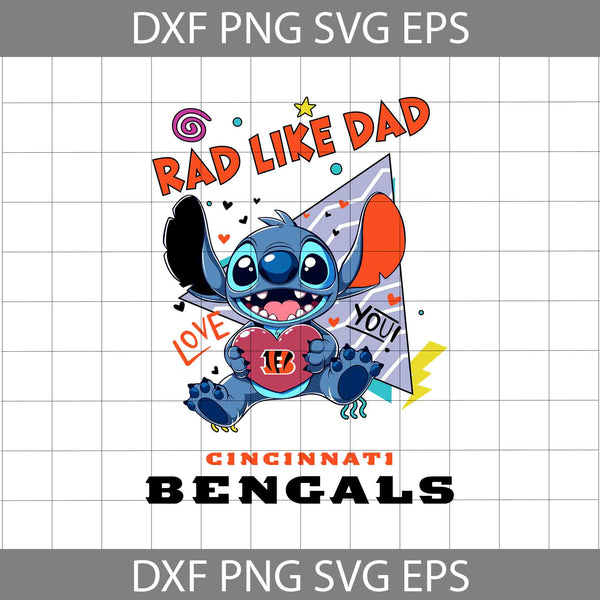 Love Rad Like Dad Svg, Father's Day Svg, Football Svg, Cartoon Svg, Cricut File, Clipart, Svg, Png, Eps, Dxf
