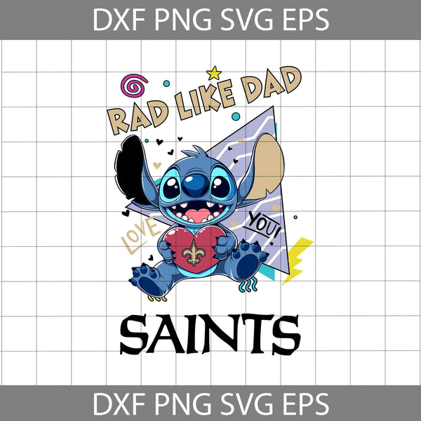 Love Rad Like Dad Svg, Father's Day Svg, Football Svg, Cartoon Svg, Cricut File, Clipart, Svg, Png, Eps, Dxf