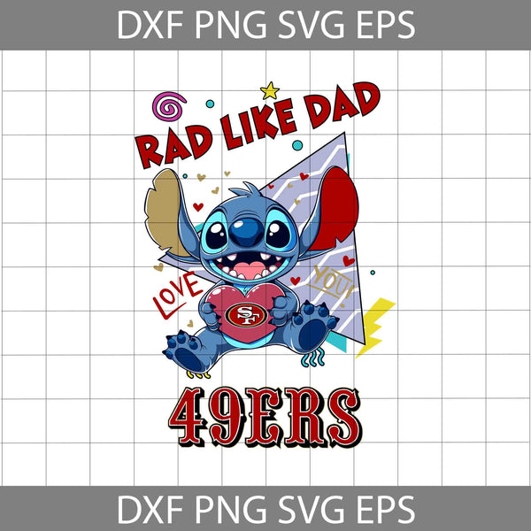 Love Rad Like Dad Svg, Father's Day Svg, Football Svg, Cartoon Svg, Cricut File, Clipart, Svg, Png, Eps, Dxf