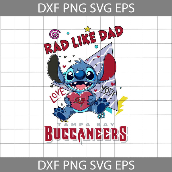 Love Rad Like Dad Svg, Father's Day Svg, Football Svg, Cartoon Svg, Cricut File, Clipart, Svg, Png, Eps, Dxf