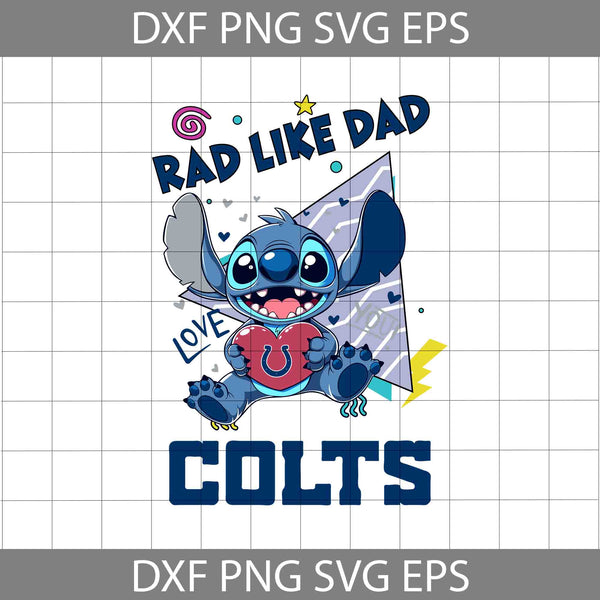 Love Rad Like Dad Svg, Father's Day Svg, Football Svg, Cartoon Svg, Cricut File, Clipart, Svg, Png, Eps, Dxf