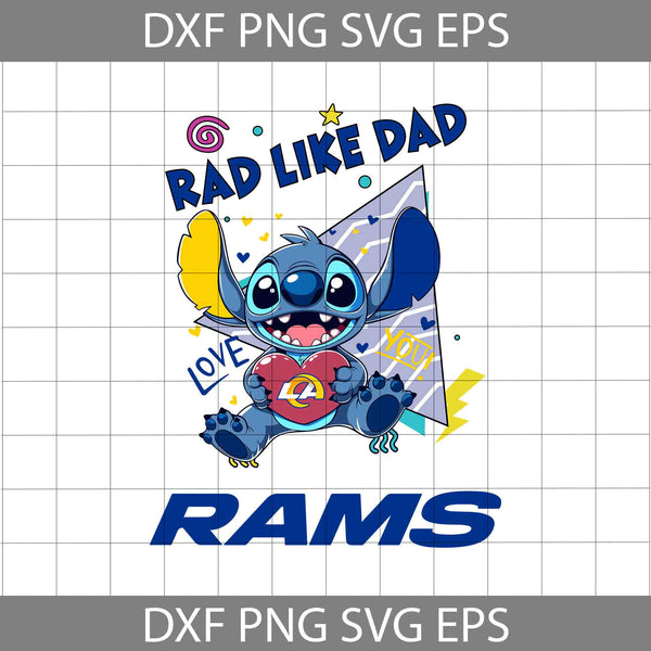 Love Rad Like Dad Svg, Father's Day Svg, Football Svg, Cartoon Svg, Cricut File, Clipart, Svg, Png, Eps, Dxf