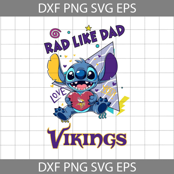 Love Rad Like Dad Svg, Father's Day Svg, Football Svg, Cartoon Svg, Cricut File, Clipart, Svg, Png, Eps, Dxf