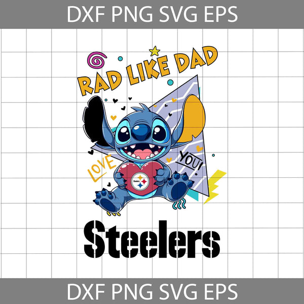 Love Rad Like Dad Svg, Father's Day Svg, Football Svg, Cartoon Svg, Cricut File, Clipart, Svg, Png, Eps, Dxf
