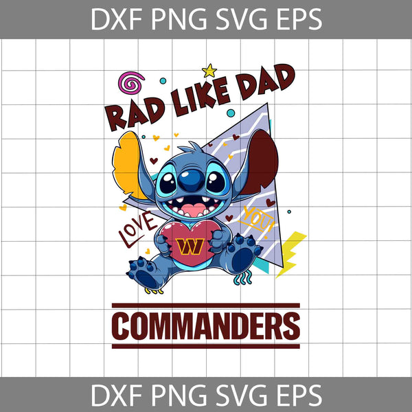 Love Rad Like Dad Svg, Father's Day Svg, Football Svg, Cartoon Svg, Cricut File, Clipart, Svg, Png, Eps, Dxf