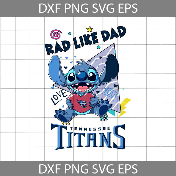 Love Rad Like Dad Svg, Father's Day Svg, Football Svg, Cartoon Svg, Cricut File, Clipart, Svg, Png, Eps, Dxf