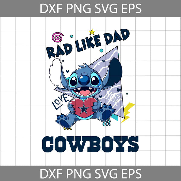 Love Rad Like Dad Svg, Father's Day Svg, Football Svg, Cartoon Svg, Cricut File, Clipart, Svg, Png, Eps, Dxf