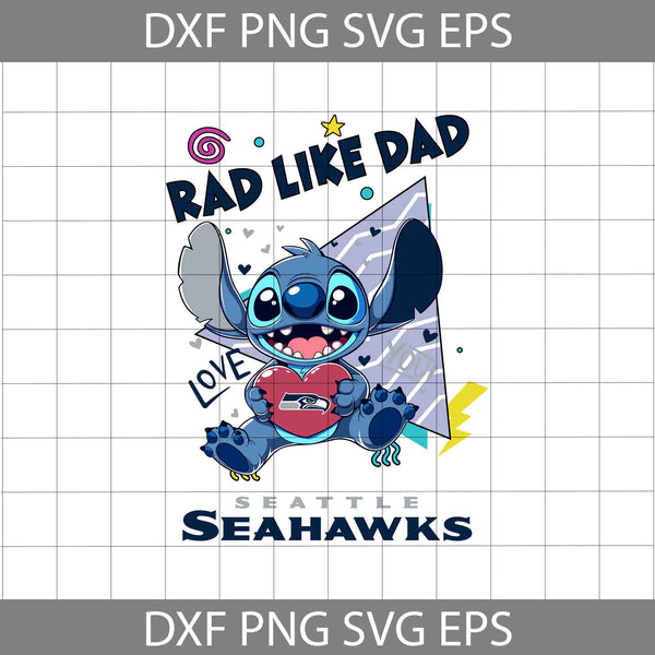 Love Rad Like Dad Svg, Father's Day Svg, Football Svg, Cartoon Svg, Cricut File, Clipart, Svg, Png, Eps, Dxf