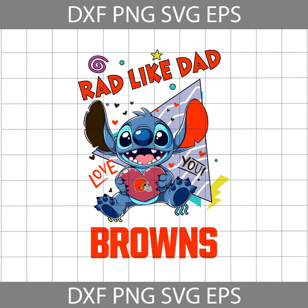 Love Rad Like Dad Svg, Father's Day Svg, Football Svg, Cartoon Svg, Cricut File, Clipart, Svg, Png, Eps, Dxf