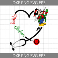 Stethoscope Svg, Mouse Christmas Svg, Merry Christmas Svg, Cartoon Svg, Cricut File, Clipart, Svg, Png, Eps, Dxf