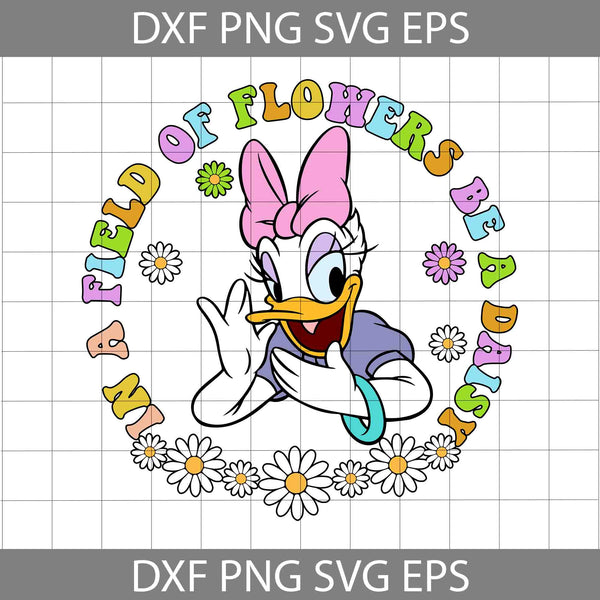 In A Field Of Flowers Be A Duck Svg, Duck Svg, Cartoon Svg, Cricut File, Clipart, Svg, Png, Eps, Dxf