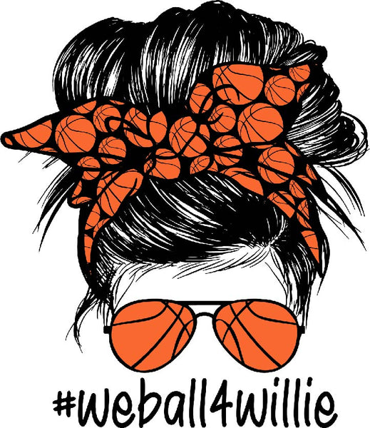 Custom Messy Bun Hair Bandana Basketball Svg, Baseball Mother's Day Svg, Cricut file, Clipart, Svg, Png, Eps, Dxf