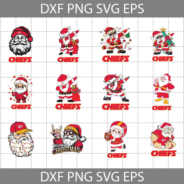 Satan Claus Christmas NFL Bundle 12 Svg Eps Dxf Png File