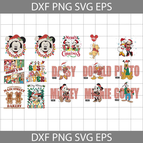 Mouse And Friends Christmas Svg, Mouse Svg, School Svg, Christmas  Svg, Cartoon Svg, Cricut File, Clipart, Svg, Png, Eps, Dxf