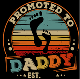 Promoted to daddy est  vintage SVG, DXF, EPS, PNG Instant Download1