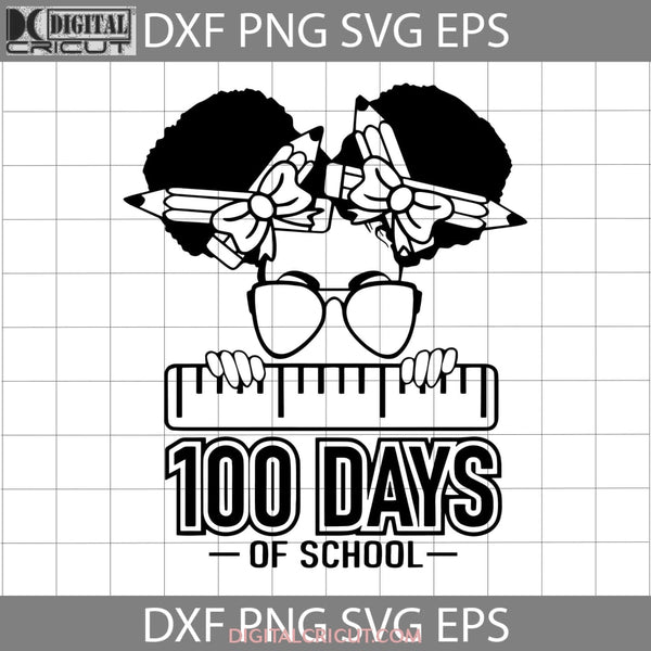 Afro Messy Bun Svg Peeking Girl 100 Days Of School Svg Back To Cricut File Clipart Png Eps Dxf