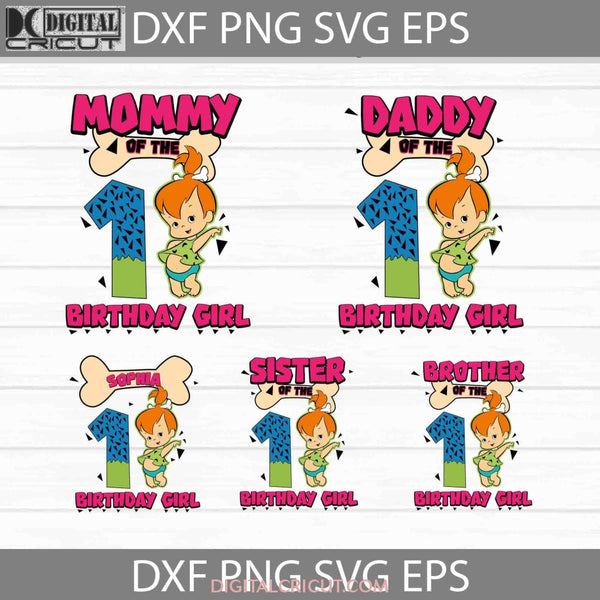 Bundle Family Birthday Girl Svg Pebbles Flintstones Svgs Cricut File Clipart Png Eps Dxf