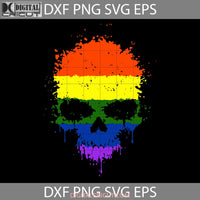 Chaotic Gay Pride Rainbow Flag Splatter Svg Skull Lgbt Cricut File Clipart Png Eps Dxf