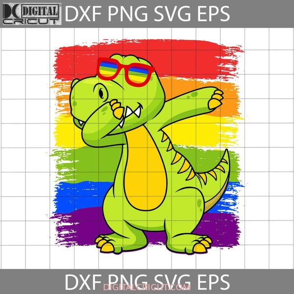 Dabbing Dinosaur Lgbt Pride Svg Cricut File Clipart Png Eps Dxf