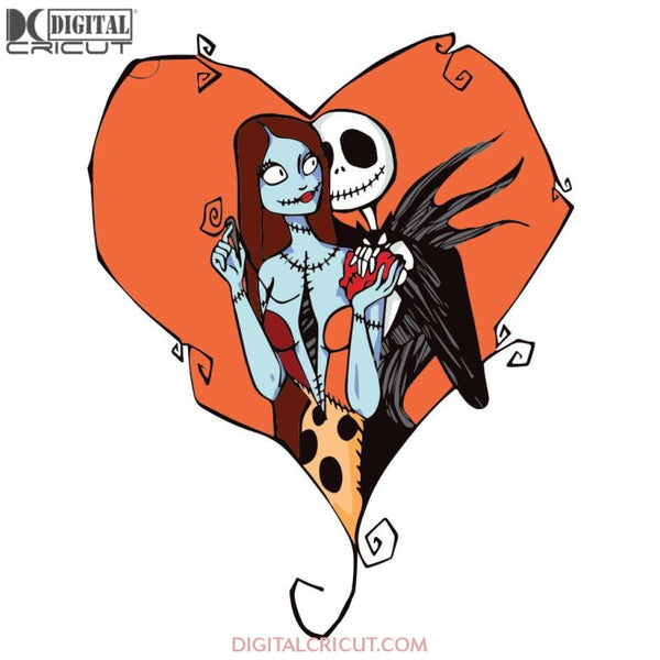 Jack & Sally, Jack Skellington, Jack Skellington Svg, The Nightmare Before Christmas, Sally svg, Disney svg, Halloween Svg