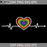 Lgbt Heartbeat Pride Svg Be Kind Svg Cricut File Clipart Png Eps Dxf