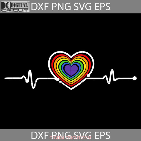 Lgbt Heartbeat Pride Svg Be Kind Svg Cricut File Clipart Png Eps Dxf