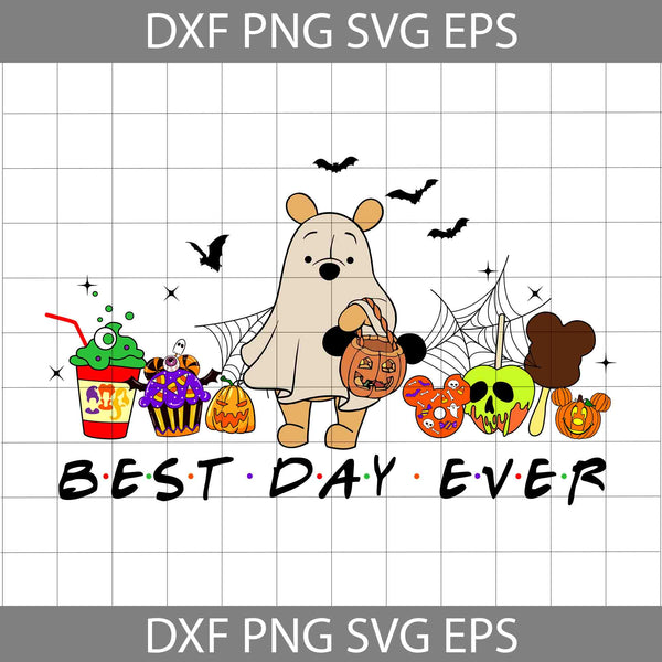 Halloween Snacks Svg, Best Day Ever Svg, Bear Svg, Pumpkin Svg, Cartoon Svg, Halloween Svg, Cricut File, Clipart, Svg, Png, Eps, Dxf