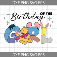 Birthday Of The Girl Svg, Bear Birthday Svg, Happy Birthday Svg, Cartoon Svg, Birthday Svg, Cricut File, Clipart, Svg, Png, Eps, Dxf