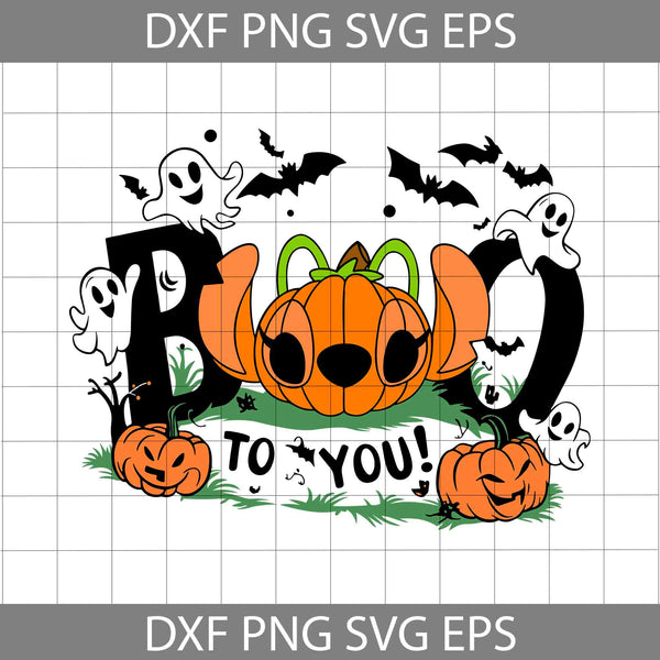 Boo To You Pumpkin Boo Ghost Svg, Pumpkin Svg, Halloween Pumpkin Svg, Cartoon Svg, Halloween Svg, Cricut File, Clipart, Svg, Png, Eps, Dxf