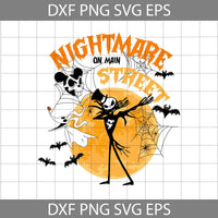 Nightmare On Main Street Svg, Cartoon Svg, Halloween Svg, Cricut File, Clipart, Svg, Png, Eps, Dxf