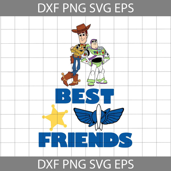 Best Friends Svg, Cowboy And Astronaut Svg, Friendship Svg, Cartoon Svg, Cricut File, Clipart, Svg, Png, Eps, Dxf