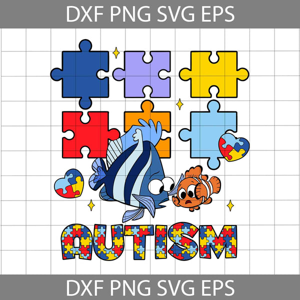 Autism Awareness Svg, Cartoon Svg, Autism Svg, Cricut File, Clipart, Svg, Png, Eps, Dxf