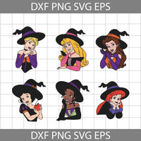 Princess Halloween Svg, Princess Witch svg, Bundle, Cartoon Svg, Characters Friends Svg, Halloween svg, Halloween gift, funny, cricut file, clipart, svg, png, eps, dxf