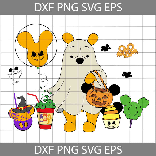 Snackgoal Halloween Svg, Bear Svg, Boo Svg, Fall Halloween Friends Svg, Cartoon Svg, Halloween Svg, Cricut File, Clipart, Svg, Png, Eps, Dxf